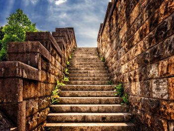 converting defeat into opportunity, stairs leading up